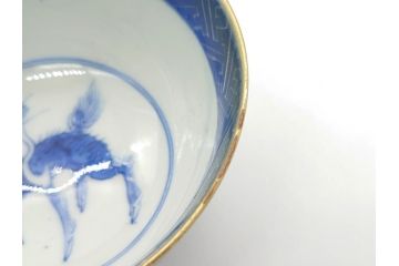 明治期　色絵　麒麟・獅子の図　特別感を演出する彩り豊かな蓋付き茶碗2点セット(蓋碗、和食器)(R-061893)