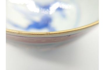 明治期　色絵　麒麟・獅子の図　特別感を演出する彩り豊かな蓋付き茶碗2点セット(蓋碗、和食器)(R-061893)