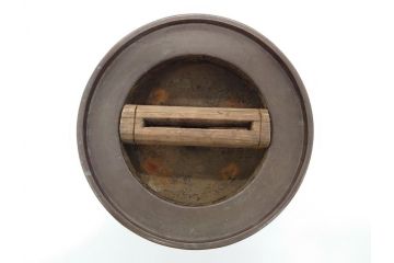 希少　江戸〜明治　金工師　松逢斎鋳　古銅　鳳凰　三足　使い込むほどに深みが増す水盤(花器、薄端)(R-061900)