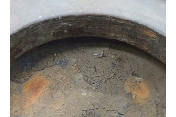 希少　江戸〜明治　金工師　松逢斎鋳　古銅　鳳凰　三足　使い込むほどに深みが増す水盤(花器、薄端)(R-061900)