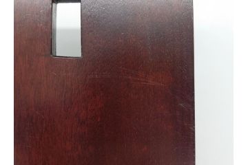 松本民芸家具　透かし彫り　職人技が光るデザインの卍型状差(ウォールラック、レターラック、状差し)(R-061903)