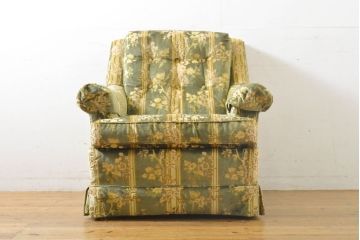 中古　美品　DREXEL HERITAGE(ドレクセルヘリテイジ)　クラシカルな雰囲気を醸し出す1人掛けソファ(一人掛けソファ、アームチェア)(R-061904)