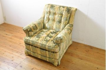 中古　美品　DREXEL HERITAGE(ドレクセルヘリテイジ)　クラシカルな雰囲気を醸し出す1人掛けソファ(一人掛けソファ、アームチェア)(R-061905)
