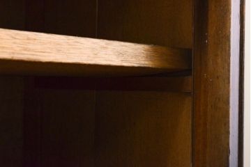和製アンティーク　激レア!　昭和中期　幅3メートルの特大キャビネット(書棚、本棚、収納棚)(R-061917)