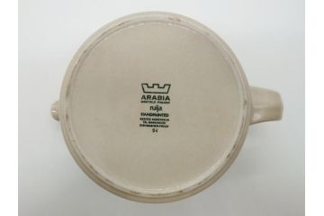 ARABIA FINLAND　Ruija(ルイージャ)　Ulla Procope(ウラ・プロコッペ)　優しさと温かみある絵付けが印象的なティーポット&クリーマー&シュガーポット(アラビア、フィンランド、Sモデル、ミルクジャグ、北欧食器)(R-061926)