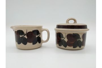 ARABIA FINLAND　Ruija(ルイージャ)　Ulla Procope(ウラ・プロコッペ)　優しさと温かみある絵付けが印象的なティーポット&クリーマー&シュガーポット(アラビア、フィンランド、Sモデル、ミルクジャグ、北欧食器)(R-061926)