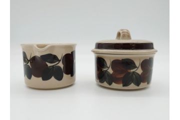 ARABIA FINLAND　Ruija(ルイージャ)　Ulla Procope(ウラ・プロコッペ)　優しさと温かみある絵付けが印象的なティーポット&クリーマー&シュガーポット(アラビア、フィンランド、Sモデル、ミルクジャグ、北欧食器)(R-061926)