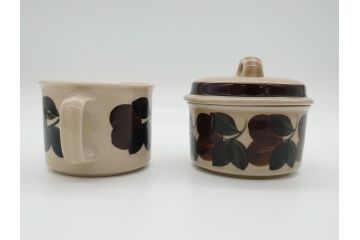 ARABIA FINLAND　Ruija(ルイージャ)　Ulla Procope(ウラ・プロコッペ)　優しさと温かみある絵付けが印象的なティーポット&クリーマー&シュガーポット(アラビア、フィンランド、Sモデル、ミルクジャグ、北欧食器)(R-061926)