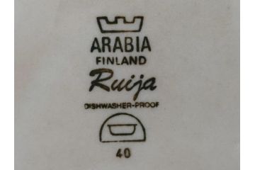 ARABIA FINLAND　Ruija(ルイージャ)　Ulla Procope(ウラ・プロコッペ)　優しさと温かみある絵付けが印象的な大皿(アラビア、フィンランド、Sモデル、北欧食器)(R-061927)
