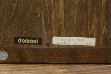 中古　カリモク家具(karimoku)　domani(ドマーニ)　Morganton(モーガントン)　四隅の金具がアクセントの壁掛けミラー(鏡、ウォールミラー)(R-061945)