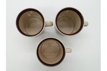 ARABIA FINLAND　Ruija(ルイージャ)　Ulla Procope(ウラ・プロコッペ)　優しさと温かみある絵付けが印象的なカップ&ソーサー3客セット(アラビア、フィンランド、Sモデル、北欧食器、C&S)(R-061947)