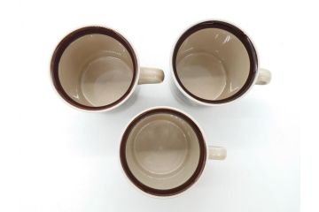 ARABIA FINLAND　Ruija(ルイージャ)　Ulla Procope(ウラ・プロコッペ)　優しさと温かみある絵付けが印象的なカップ&ソーサー3客セット(アラビア、フィンランド、Sモデル、北欧食器、C&S)(R-061948)