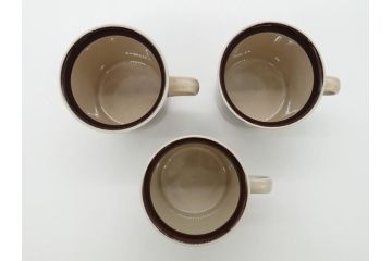 ARABIA FINLAND　Ruija(ルイージャ)　Ulla Procope(ウラ・プロコッペ)　優しさと温かみある絵付けが印象的なカップ&ソーサー3客セット(アラビア、フィンランド、Sモデル、北欧食器、C&S)(R-061949)