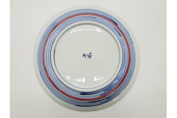 京都府無形文化財　竹中浩　色絵水仙文　温かみのある絵付けが魅力の皿(共箱付き、大皿、プレート、作家物、和食器)(R-061952)