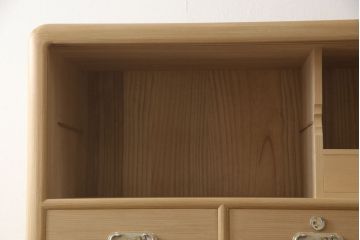 中古　最高級　伝統工芸士　中山昌二作　かくし付き　凛とした佇まいが気品を感じさせる加茂総桐箪笥(大丸、四方丸、桐たんす、着物箪笥、衣装タンス、和タンス)(定価約240万)(R-061956)