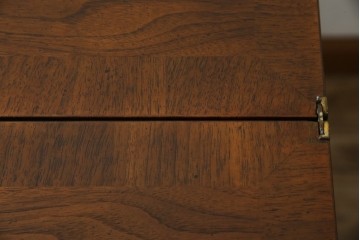 イギリスヴィンテージ　高級品　激レア　拡張式天板付き　マホガニー材　バーズアイが印象的なチェスト　(R-061958)