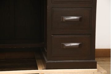 和製アンティーク　ナラ材　重厚感のある佇まいが魅力的なロールトップデスク(ワークデスク、机、在宅ワーク、在宅用)(R-061961)