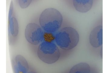 佐倉焼　上瀧勝治　葆光布染彩磁　しっとりとした味わい深さが魅力の壺(共箱付き、花瓶、花器、勝山窯、葆光磁)(R-061965)