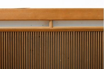 アンティーク建具　凛とした和の雰囲気漂う筬欄間2枚セット(明かり取り、明り取り)(R-061984)