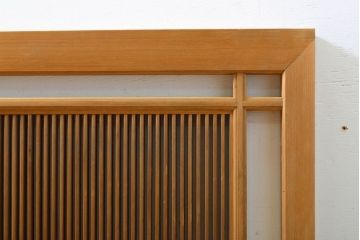 アンティーク建具　凛とした和の雰囲気漂う筬欄間2枚セット(明かり取り、明り取り)(R-061984)