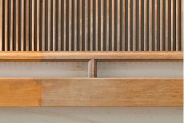 アンティーク建具　凛とした和の雰囲気漂う筬欄間2枚セット(明かり取り、明り取り)(R-061984)