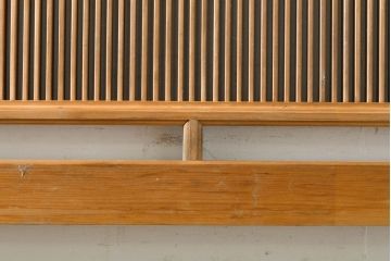アンティーク建具　凛とした和の雰囲気漂う筬欄間2枚セット(明かり取り、明り取り)(R-061984)
