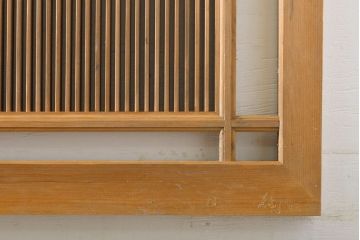 アンティーク建具　凛とした和の雰囲気漂う筬欄間2枚セット(明かり取り、明り取り)(R-061984)