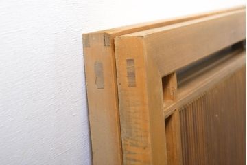 アンティーク建具　凛とした和の雰囲気漂う筬欄間2枚セット(明かり取り、明り取り)(R-061984)