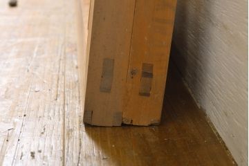 アンティーク建具　凛とした和の雰囲気漂う筬欄間2枚セット(明かり取り、明り取り)(R-061984)