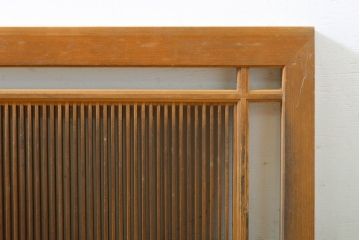 アンティーク建具　凛とした和の雰囲気漂う筬欄間2枚セット(明かり取り、明り取り)(R-061984)