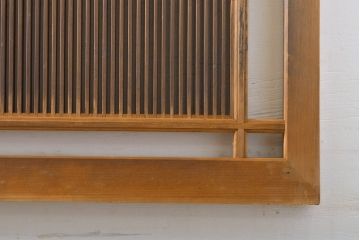 アンティーク建具　凛とした和の雰囲気漂う筬欄間2枚セット(明かり取り、明り取り)(R-061984)
