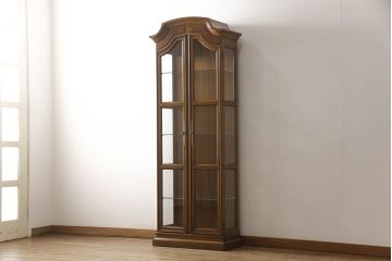 中古　DREXEL HERITAGE(ドレクセルヘリテイジ)　クラシカルな佇まいが魅力のキュリオケース(飾り棚、ガラスケース、ショーケース、キャビネット、陳列棚)(定価約62万円)(R-061986)