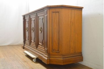 中古　DREXEL HERITAGE(ドレクセルヘリテイジ)　FRANCESCA(フランチェスカ)　マホガニー材　クラシカルな佇まいが美しいサイドボード(クレデンザ、クリデンザ、収納棚、戸棚、サイドキャビネット、リビングボード)(R-061994)