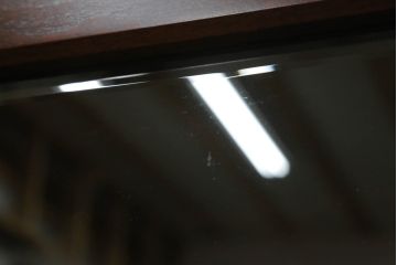 和製ビンテージ　北海道民芸家具　HM161K　美しい木肌とシックな佇まいが魅力的な食器棚(収納棚、戸棚、カップボード、キャビネット、飾り棚、ヴィンテージ)(R-061995)