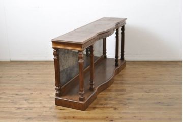中古　DREXEL HERITAGE(ドレクセルヘリテイジ)　希少モデル!!ミラー入りで奥行が広く見えるコンソールテーブル(サイドボード、シェルフ、オープンラック、ディスプレイラック)(R-062008)