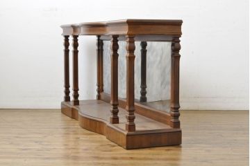 中古　DREXEL HERITAGE(ドレクセルヘリテイジ)　希少モデル!!ミラー入りで奥行が広く見えるコンソールテーブル(サイドボード、シェルフ、オープンラック、ディスプレイラック)(R-062008)