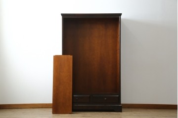 中古　北海道民芸家具　ブックケースリメイク　和洋どちらのお部屋にも馴染むオープンラック　(R-062011)