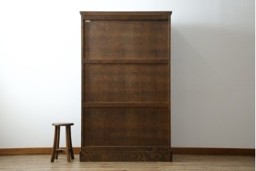 中古　北海道民芸家具　ブックケースリメイク　和洋どちらのお部屋にも馴染むオープンラック　(R-062011)