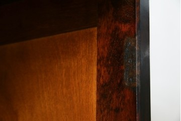 中古　北海道民芸家具　ブックケースリメイク　和洋どちらのお部屋にも馴染むオープンラック　(R-062011)