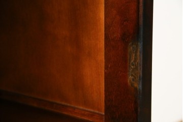 中古　北海道民芸家具　ブックケースリメイク　和洋どちらのお部屋にも馴染むオープンラック　(R-062011)