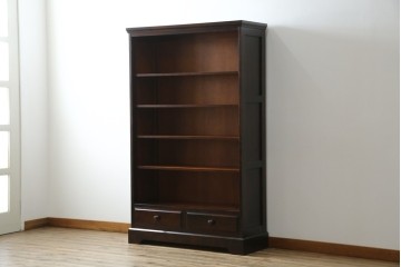 中古　北海道民芸家具　ブックケースリメイク　和洋どちらのお部屋にも馴染むオープンラック　(R-062011)