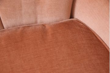 中古　美品　DREXEL HERITAGE(ドレクセルヘリテイジ)　可愛らしい色合いと上品な佇まいが魅力的なイージーチェア&オットマンセット(1人掛けソファ、1Pソファ、アームチェア、フットスツール)(R-062015)