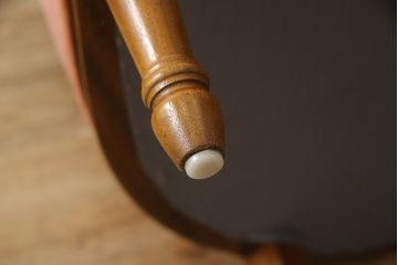 中古　美品　DREXEL HERITAGE(ドレクセルヘリテイジ)　可愛らしい色合いと上品な佇まいが魅力的なイージーチェア&オットマンセット(1人掛けソファ、1Pソファ、アームチェア、フットスツール)(R-062015)