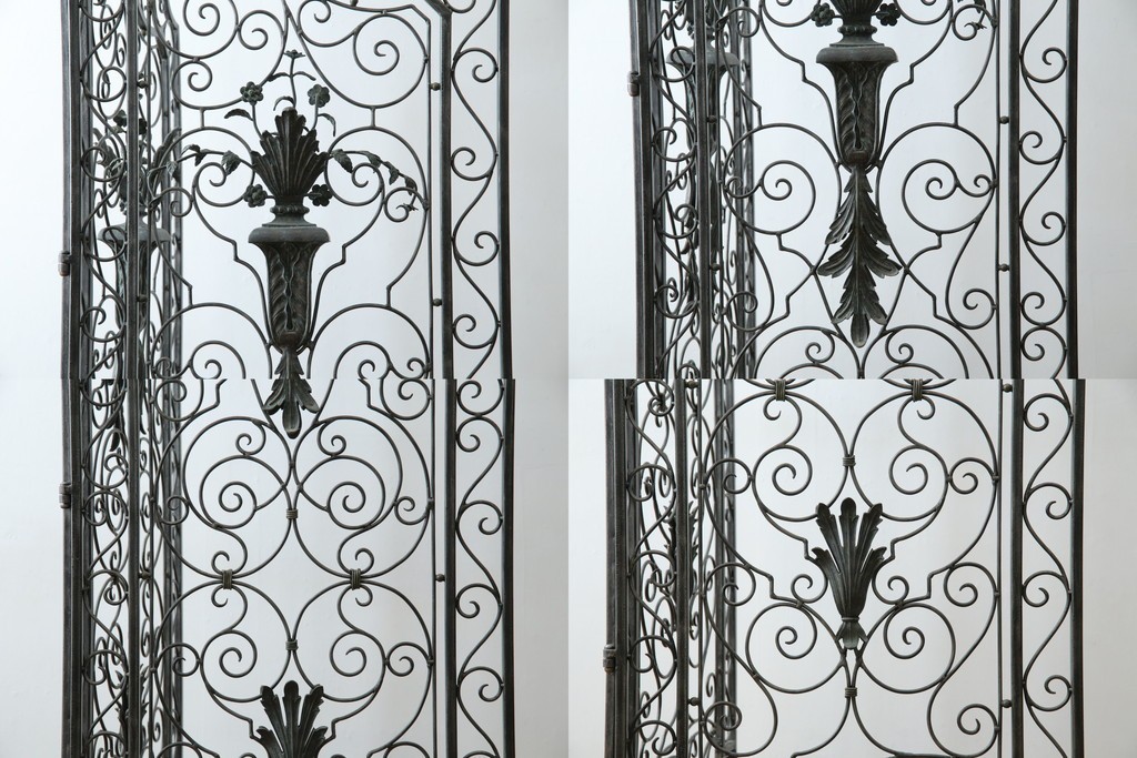 中古　美品　イギリス製　MAITLAND-SMITH(メートランドスミス)　ヨーロピアンクラシックなデザインがお洒落なパーテーション(間仕切り、衝立て、つい立て)(定価約50万円)(R-062017)