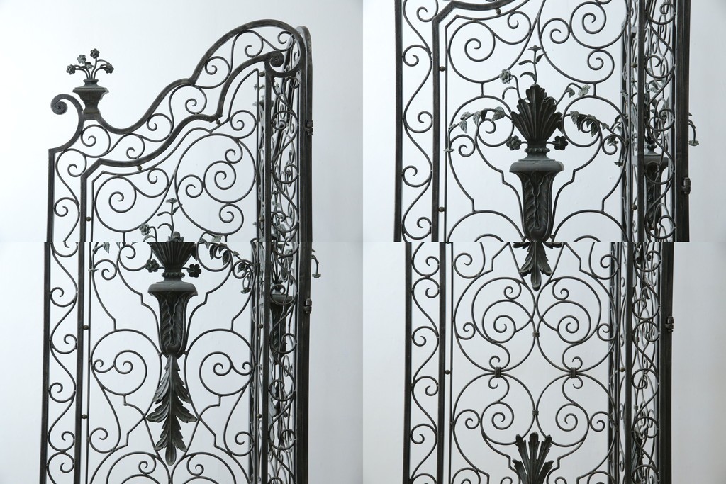 中古　美品　イギリス製　MAITLAND-SMITH(メートランドスミス)　ヨーロピアンクラシックなデザインがお洒落なパーテーション(間仕切り、衝立て、つい立て)(定価約50万円)(R-062017)