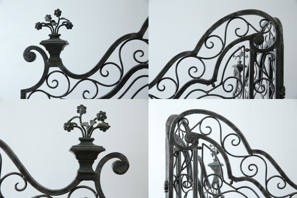 中古　美品　イギリス製　MAITLAND-SMITH(メートランドスミス)　ヨーロピアンクラシックなデザインがお洒落なパーテーション(間仕切り、衝立て、つい立て)(定価約50万円)(R-062017)