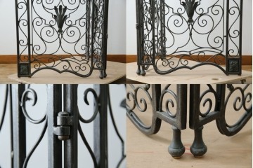 中古　美品　イギリス製　MAITLAND-SMITH(メートランドスミス)　ヨーロピアンクラシックなデザインがお洒落なパーテーション(間仕切り、衝立て、つい立て)(定価約50万円)(R-062017)