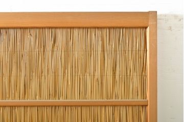 中古　民芸家具　上品な和の雰囲気を高める御簾戸2枚セット(戸、簀戸、葭戸、夏障子、夏戸、葦戸、引き戸)(R-062027)