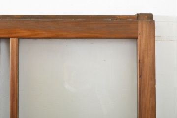 アンティーク建具　ゆらゆらガラス　昭和レトロな雰囲気漂うガラス戸4枚セット(格子戸、引き戸)(R-062028)