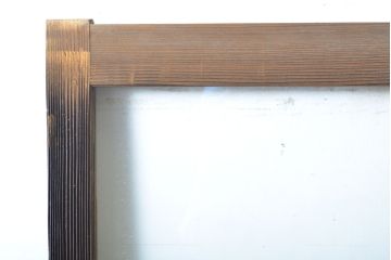 アンティーク建具　ゆらゆらガラス　昭和レトロな雰囲気漂うガラス戸4枚セット(格子戸、引き戸)(R-062028)